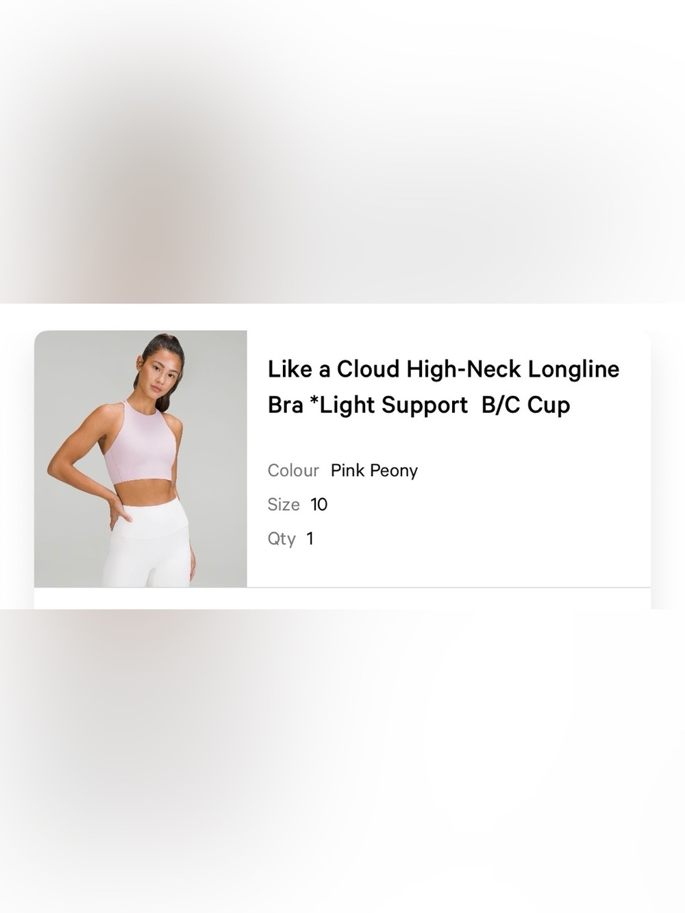lululemon athletica Like a Cloud High-Neck Longline Bra - Pink Peony